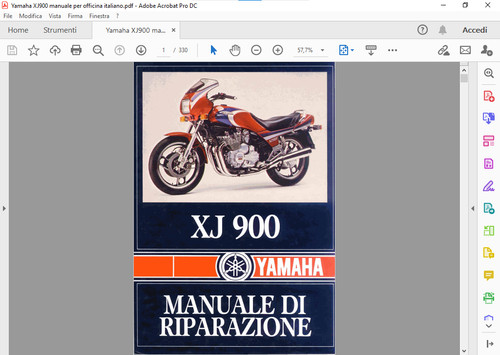 Manuale officina yamaha - manuale, xj900
